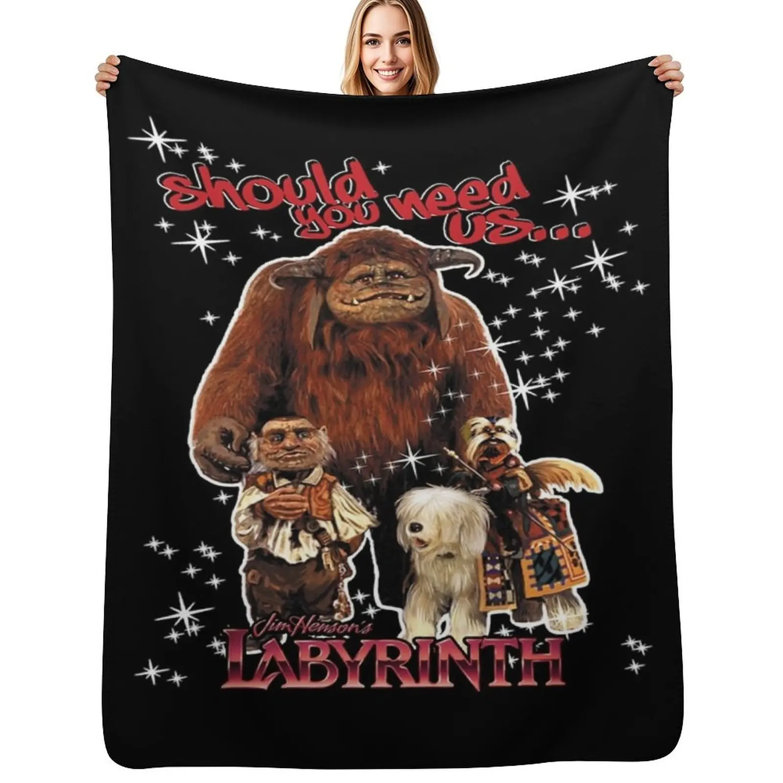 Should you need us the labyrinth film idol art gift for fans Throw Blanket Thin Beach Blankets