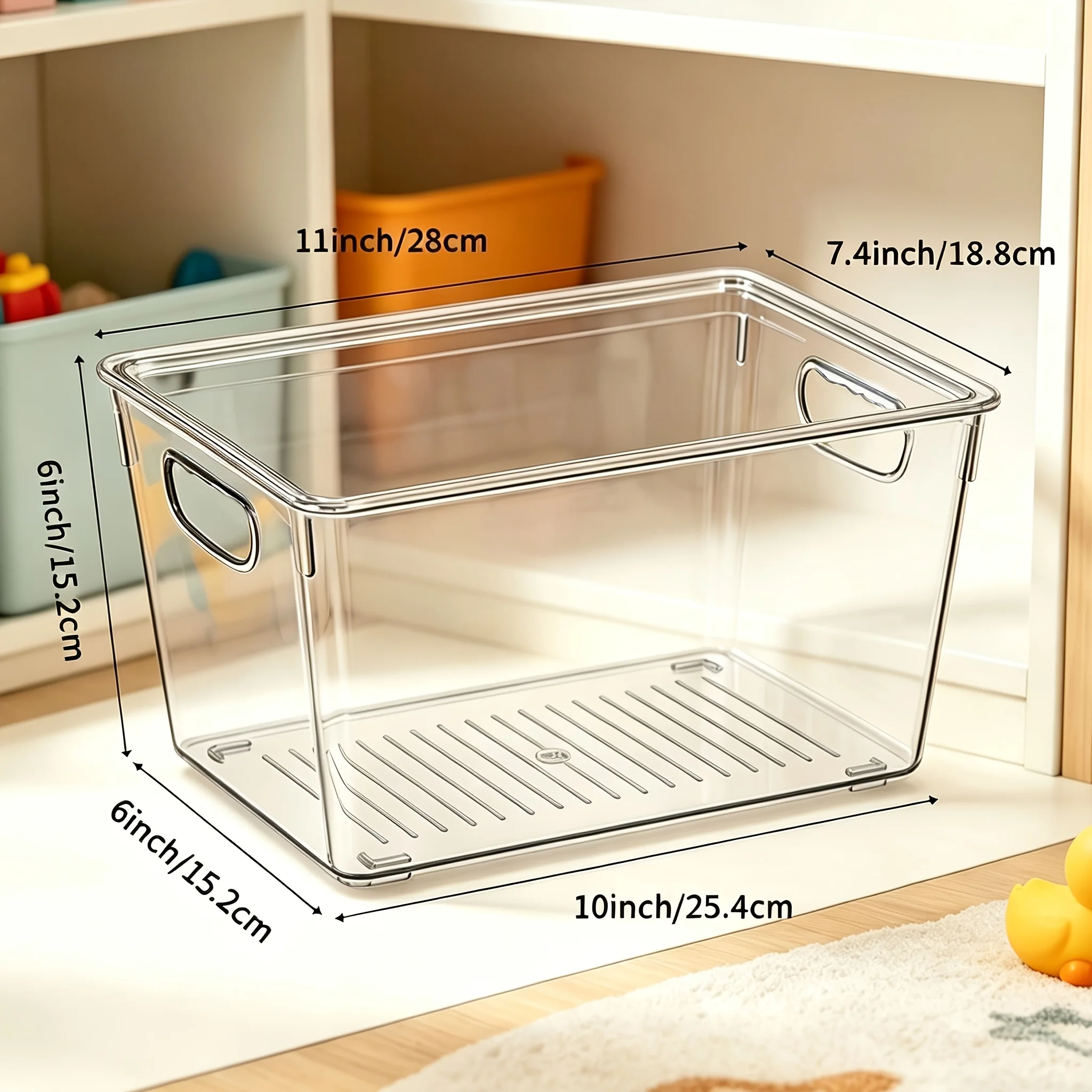 Stackable Clear Storage Bins with Secure Lids – Large Transparent Plastic Containers for Pantry, Kitchen, Fridge, Laundry, Bathr view 6