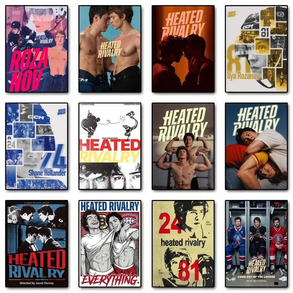 Póster clásico de la serie de televisión H-Heated Rivalry, pegatina de pared elegante para decoración de sala de estar, decoración de Bar, pegatinas artísticas para pared