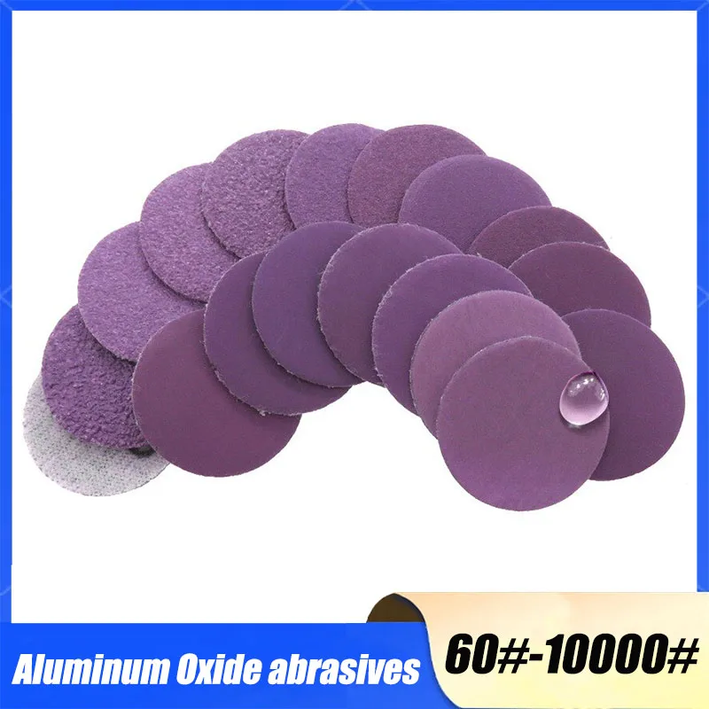 

Набор шлифовальных дисков для влажной и сухой шлифовки 1/2/3/4/5/6 дюймов, 20/50 шт., зернистость 60-10000, наждачная бумага на липучке, оксид алюминия, для роторных инструментов