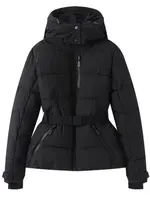 2026 Women Winter Hooded Down Jackets With Belt Lady Warm Thick Long Sleeve Stand Collar Parkas Padded Coats Sports Ski Outdoor 4