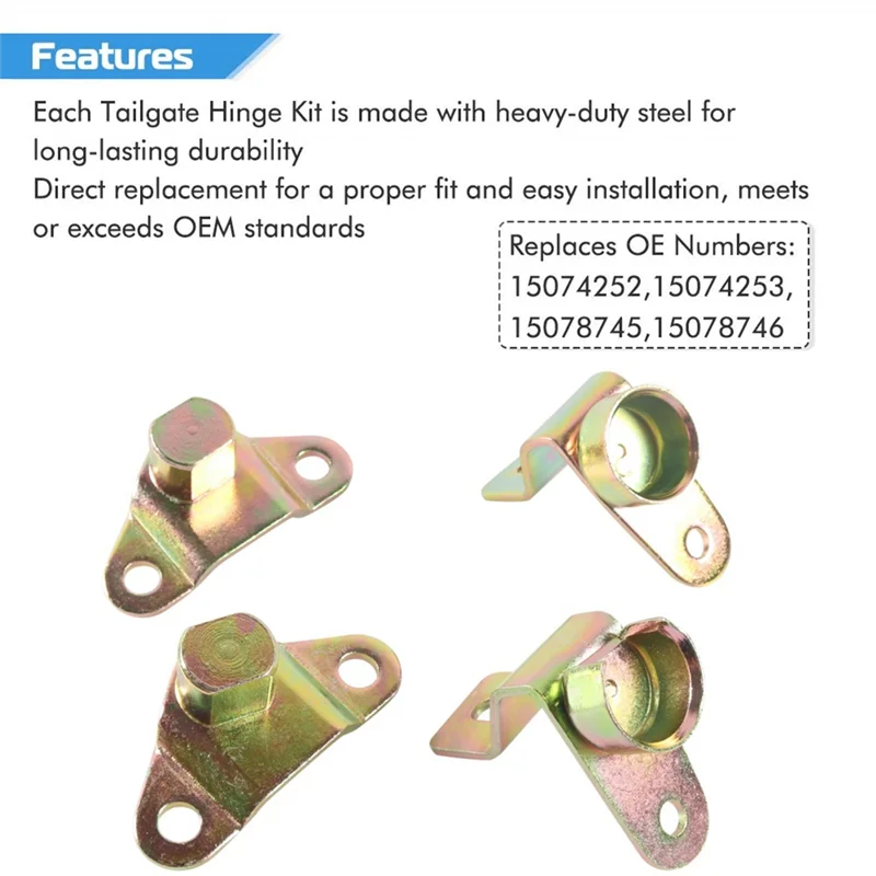 

Комплект петель задней двери для Chevy Silverado GMC Sierra 1999-2006, заменяет 38642 15074252 15074253 15078745 15078746