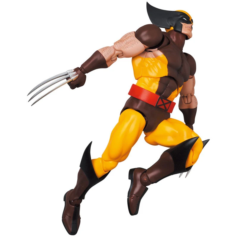 %100 Original Medicom Toy X-Men - Wolverine - Mafex (No.138) - Brown Comic Ver Anime Figure Action Figure Model Dekorasi