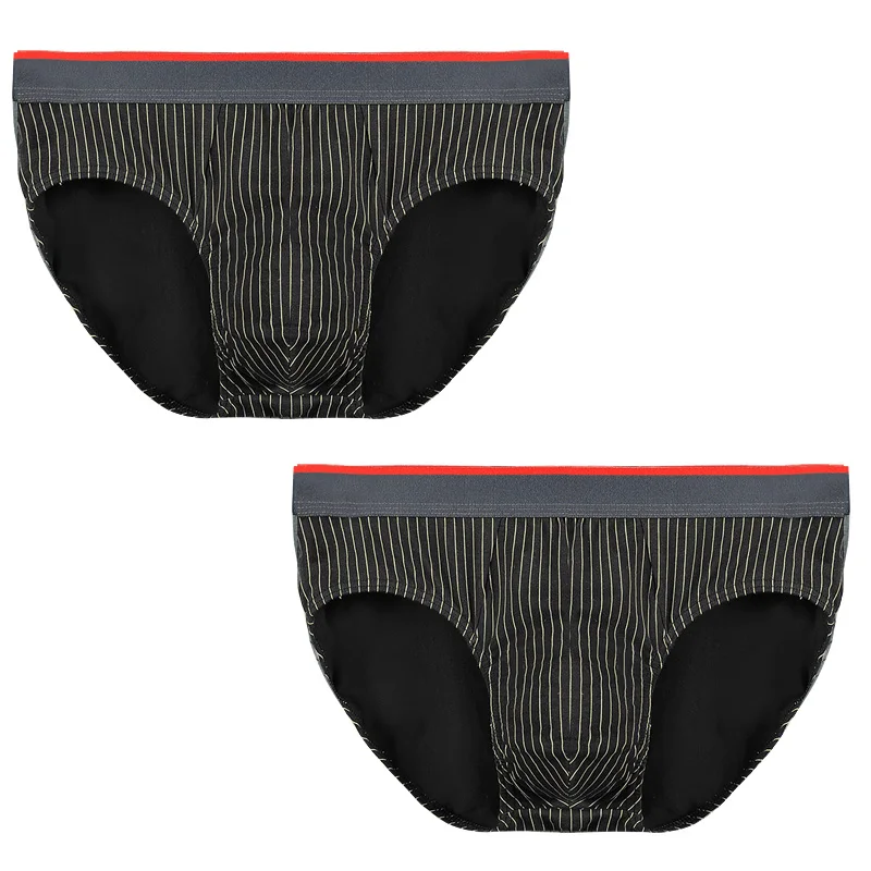 

2Pcs Men's Underwear Antibacterial Cotton Briefs Teenager Large Size Underpants Boys' Sports Summer Thin Shorts