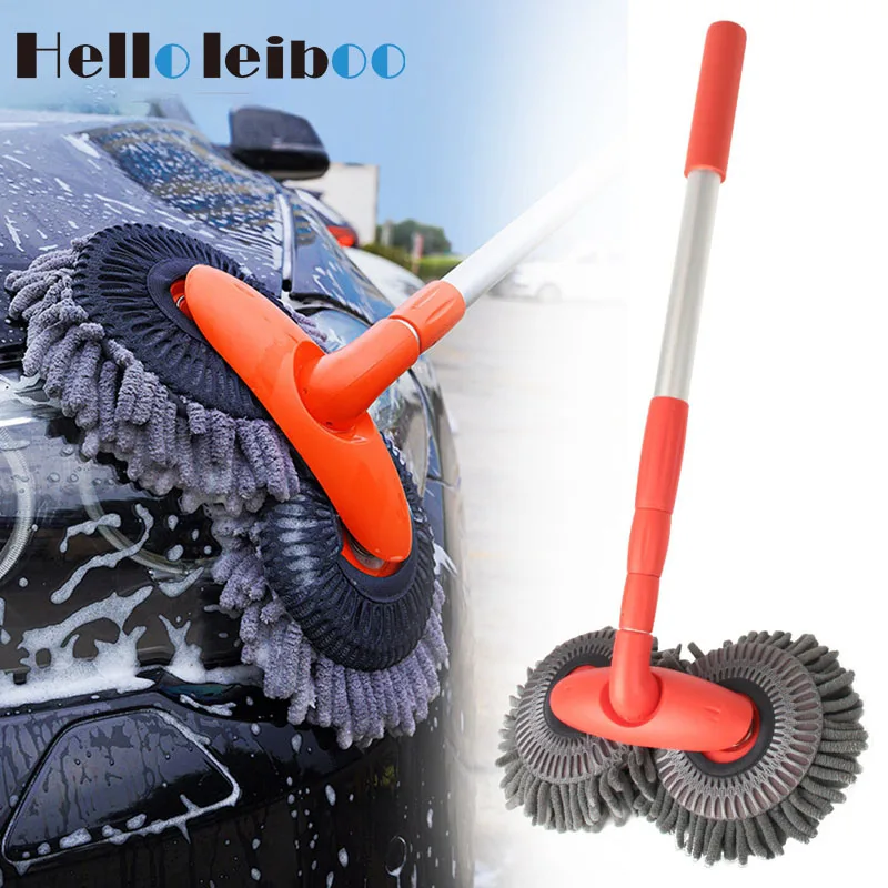 Image of LEIBOO Auto-Reinigungsset Mehrzweck-Kit Mikrofaser-Bürste Mopp Schwamm Wischtuch Auto- und Haushaltswerkzeuge Universelles Reinigungszubehör