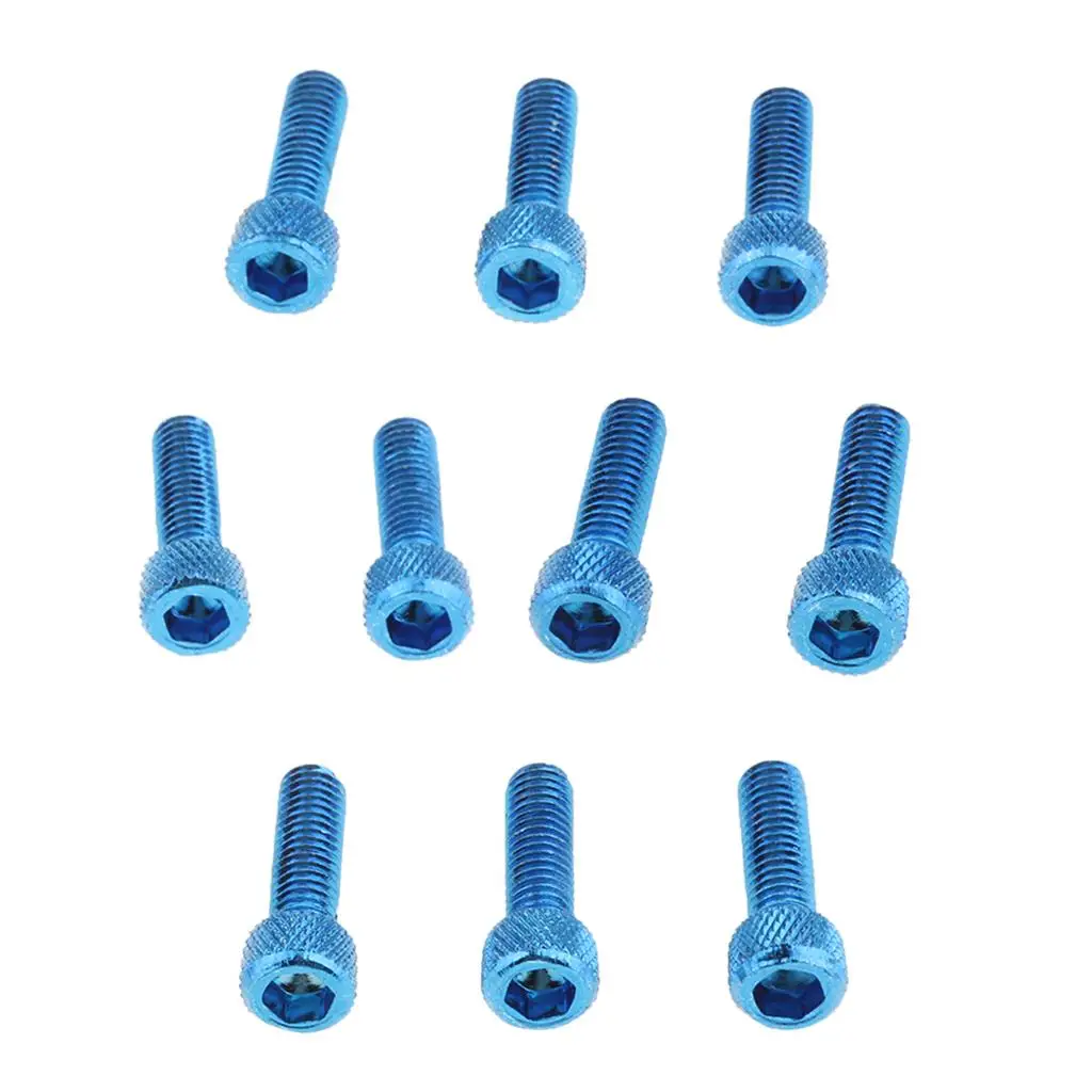 10pcs Blue M6*20mm Aluminum Hex Socket Head Screws Repair Tool