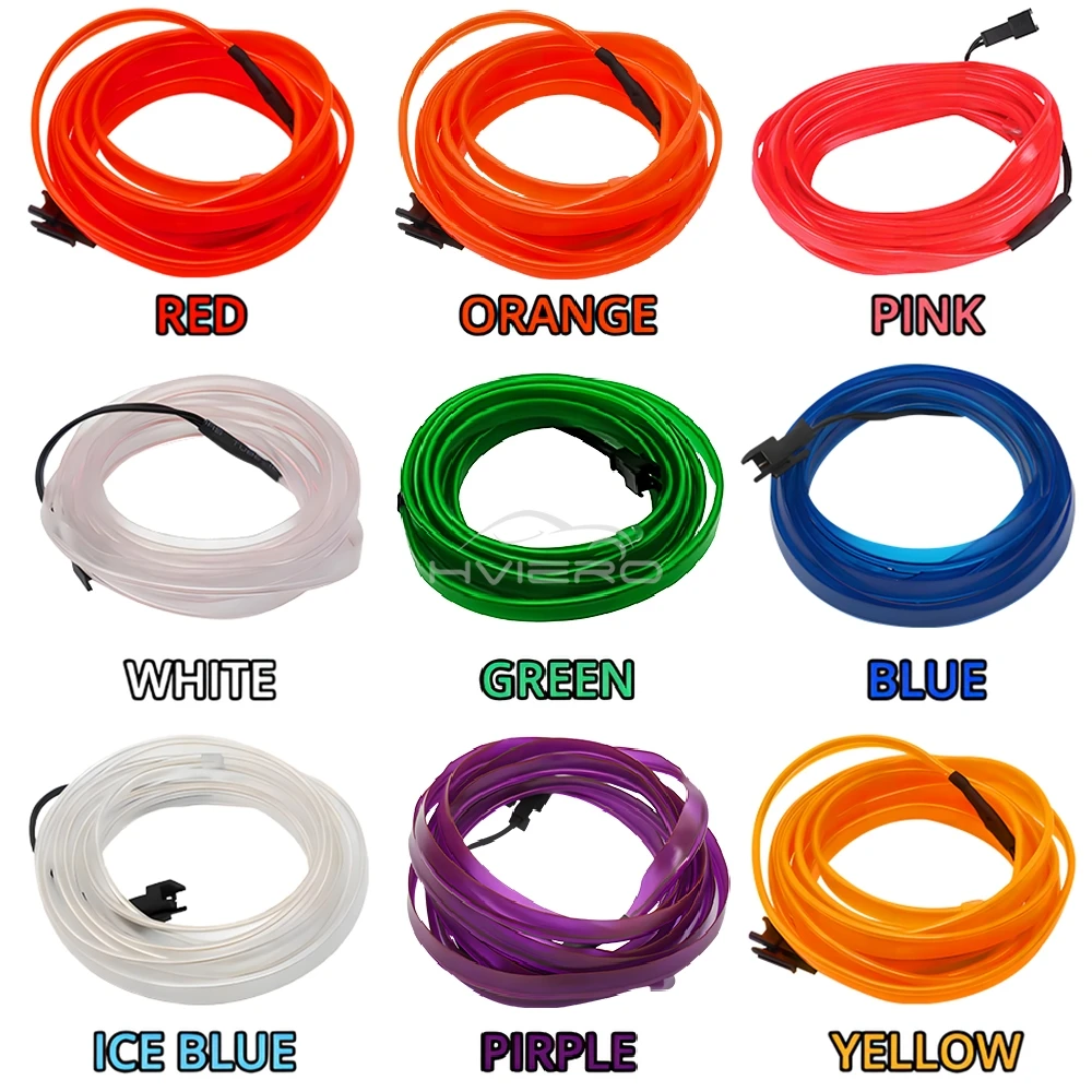 Heißer Verkauf 1/2/3/5M Auto Innen Beleuchtung LED Tür Streifen Dekoration Girlande Draht seil Rohr Linie Flexible Neon Lampen Bar USB Stick – Detail 19