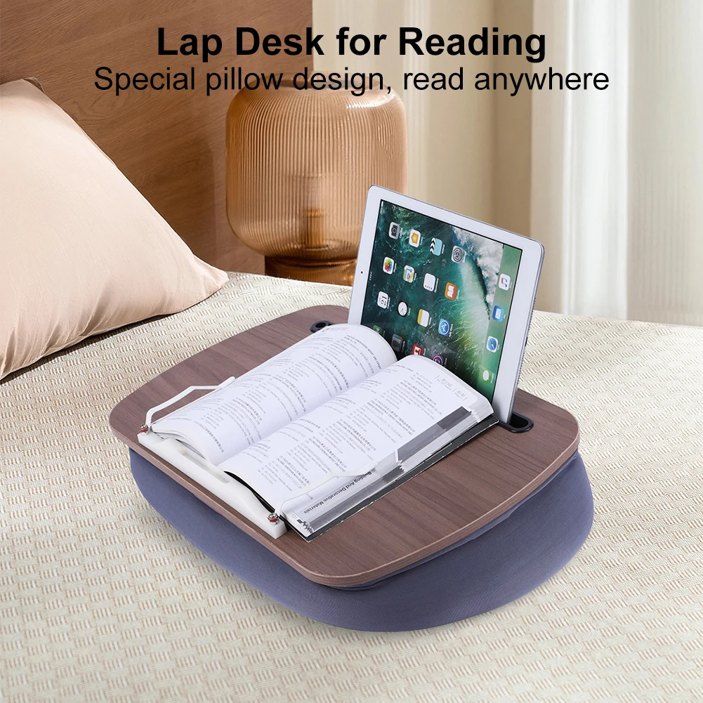 Lap Beanbag Book Stand Hands Free Reading Pillow Stand for Book Laptop Pad Lap Desk Pillow Ideal for Book Lovers