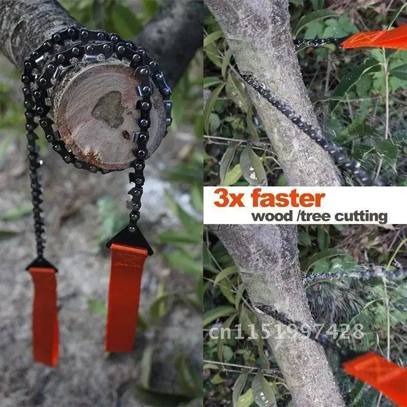 

Pocket Outdoor Emergency Camping Hiking Survival Kit Portable Chainsaw Bushcraft Tool Hand Hunt Fish Wire Saw