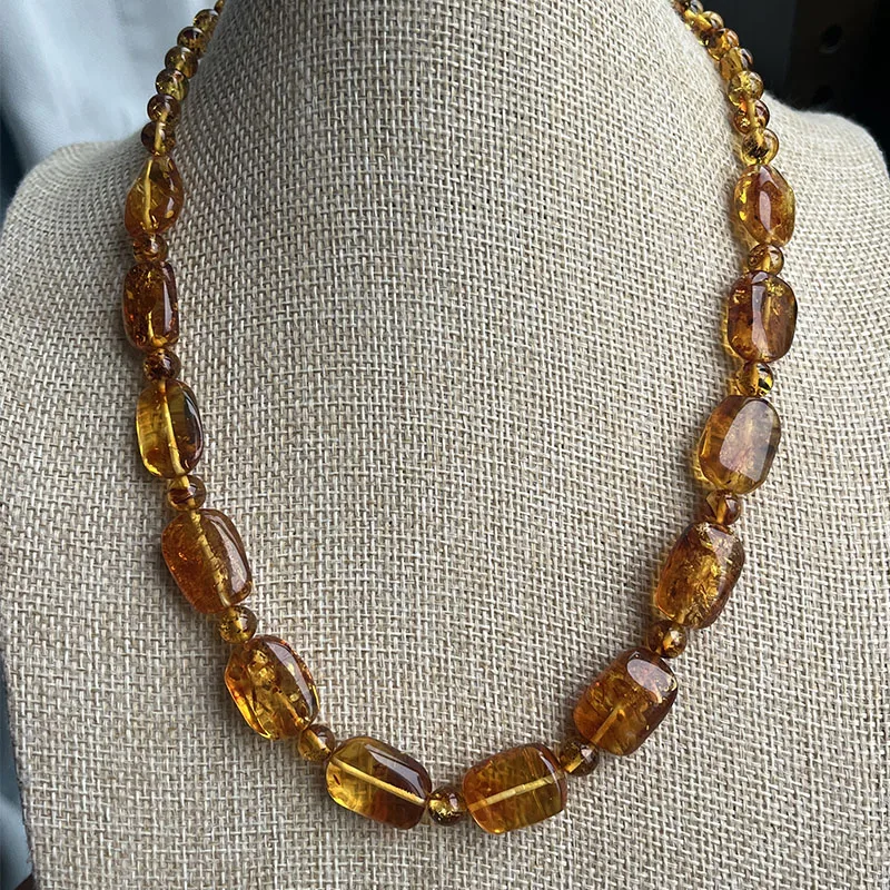 Yoowei Halskette aus 100 % Naturbernstein als Geschenk, europäische baltische Original-Medizinperlen, wunderschöner, einzigartiger Heilschmuck-Lieferant – Detail 38