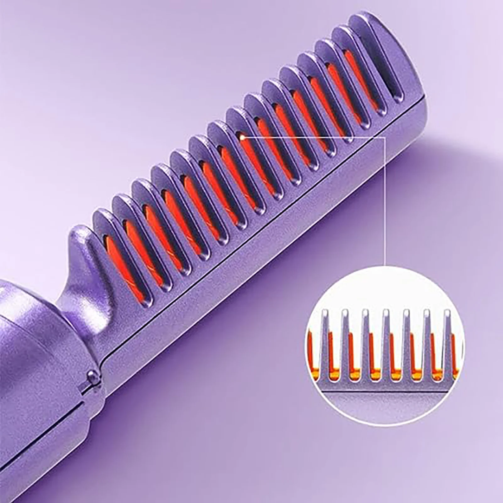 Rechargeable Mini Hair Straightener Home Multi-Function Modeling Hair Comb Suitable for Short and Long Hair