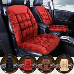 New Winter Luxury Car Seat Cushion 2025 Plush Plaid Thickening Warm Suv Universal Front Single Seat Cover Comfortable Breathable