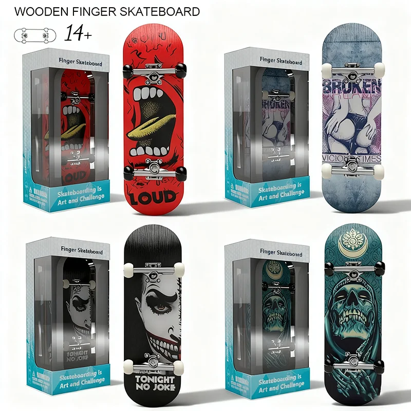 

15 Types Finger Scooter Maple Wood Professional Mini Wooden Skateboard Set Desktop Competitive Toys Gift For Children Adult