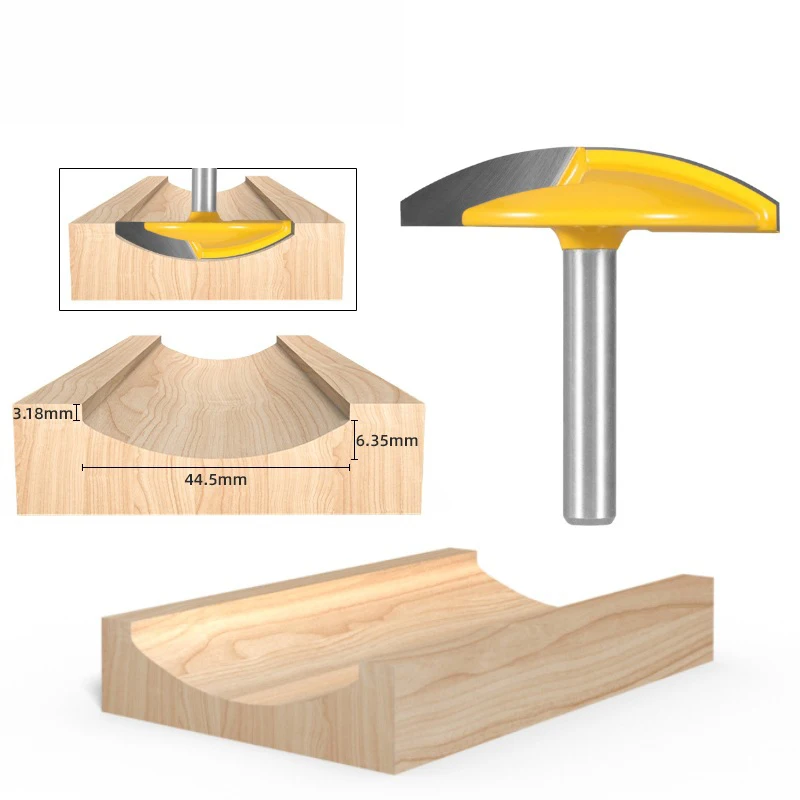 1PC High-Quality Small Bowl Router Bit with 6.35mm and 8mm Shank - Ideal for Woodworking and Door Knife Cutter