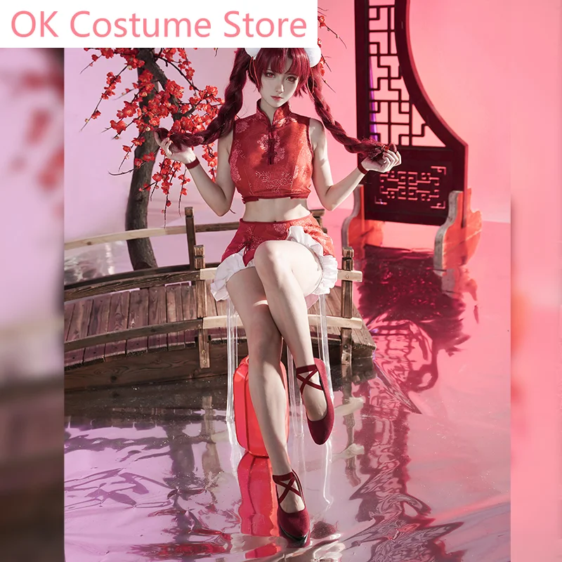 Puella Magi Madoka Magica Sakura Kyoko Cheongsam Chinese Style Cosplay Costume Cos Game Anime Party Uniform Hallowen Play Role