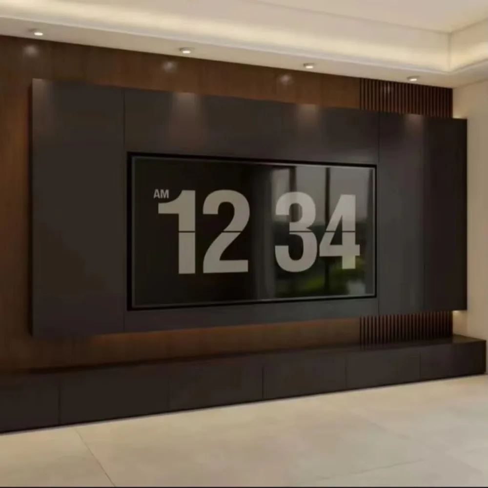 Modern Minimalist TV Wall System Custom Full Wall Storage Cabinet for Living Room Whole House Solution