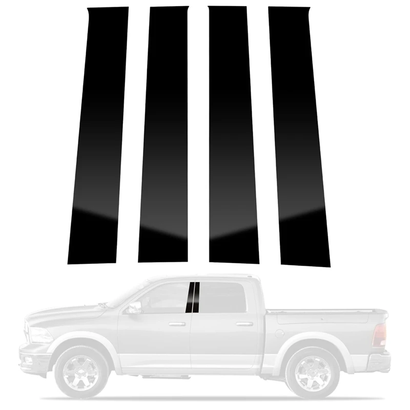 Car Door Window Trim Anti Scratch Stickers Door Pillar Moldings For Dodge Ram 1500 2500 3500 2009-2018 Accessories