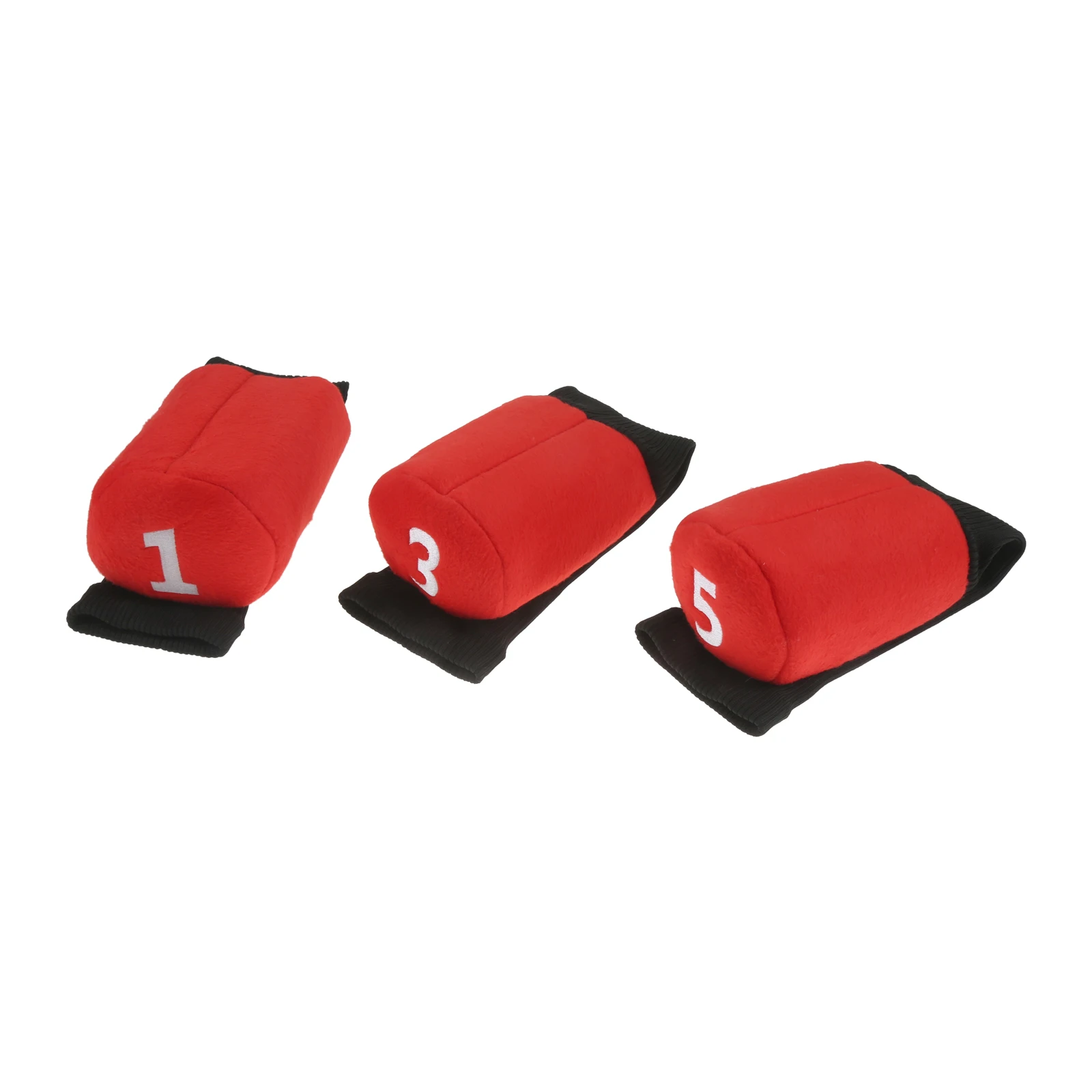 3pcs Red Golf Club Head Covers Golf Headcover Protector No.1/3/5 for Driver Fairway Wood Head Accessories