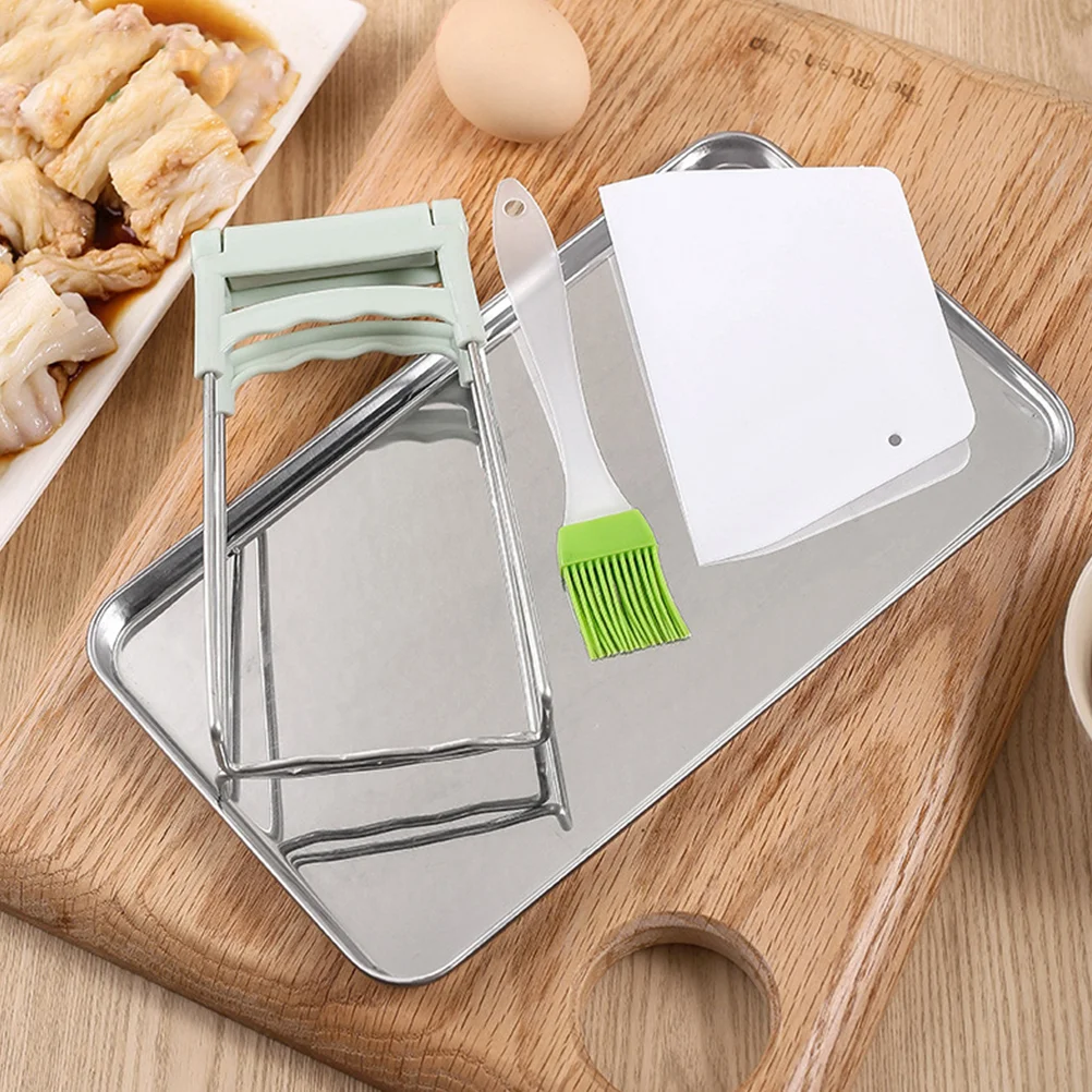 

Kitchen Stainless Steel Rectangular Sausage Toaster Plate Container Tool Silica Gel Banquet Tools