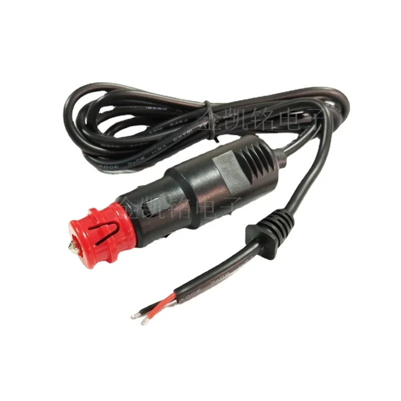 High-Power Car Cigarette Lighter Power Cable 12-24V 10A Thickened All-Copper Red Head Car Charger Single-Head Cable