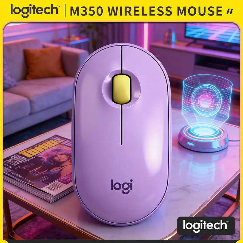

Бесшумная беспроводная мышь Logitech M350 — двойное подключение, тонкий дизайн, из переработанного пластика, 1000 DPI, выбор экологически сознательных покупателей