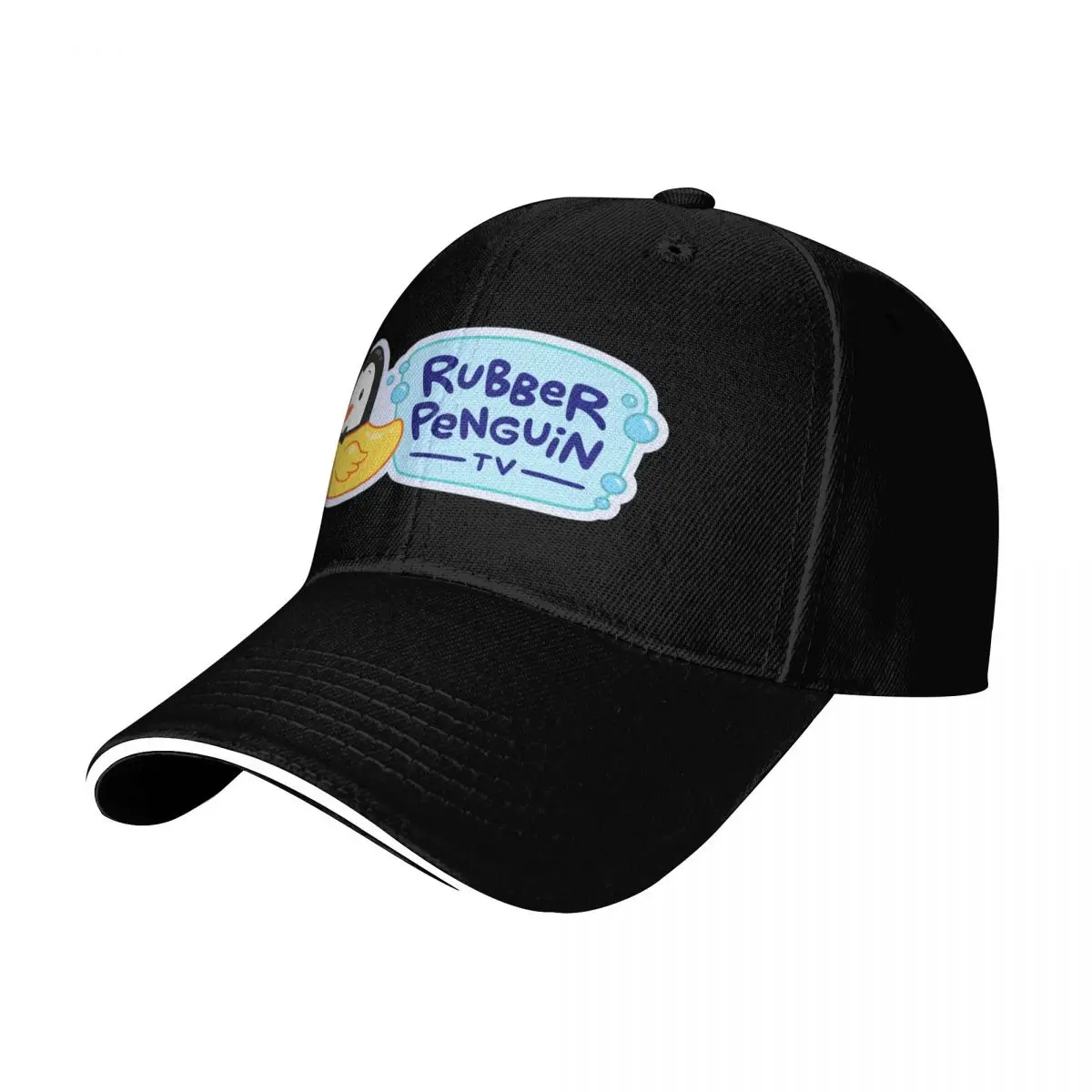 Rubber Penguin TV Logo Baseball Cap Snapback Flat Bill Strapback Dad Hat Six Panel Structured Crown