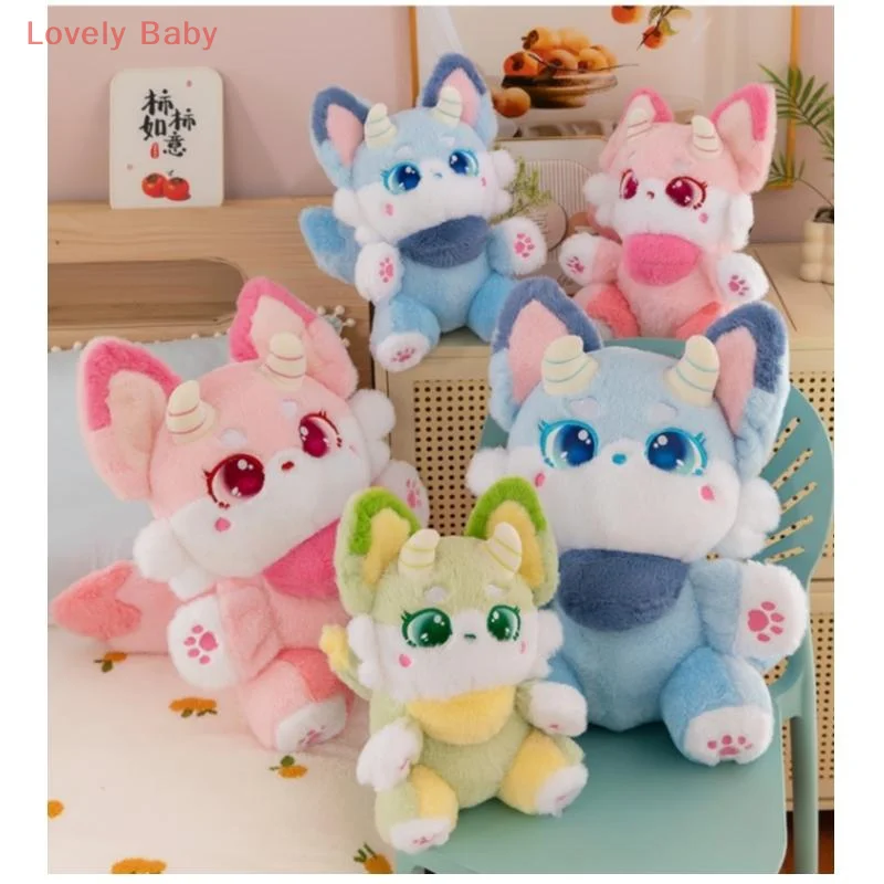 

1 шт., подушка с милой лисой из мультфильма, 35/50 см, каваи, фантомная лиса, плюшевые игрушки, ручная работа, спальные куклы, рождественские подарки