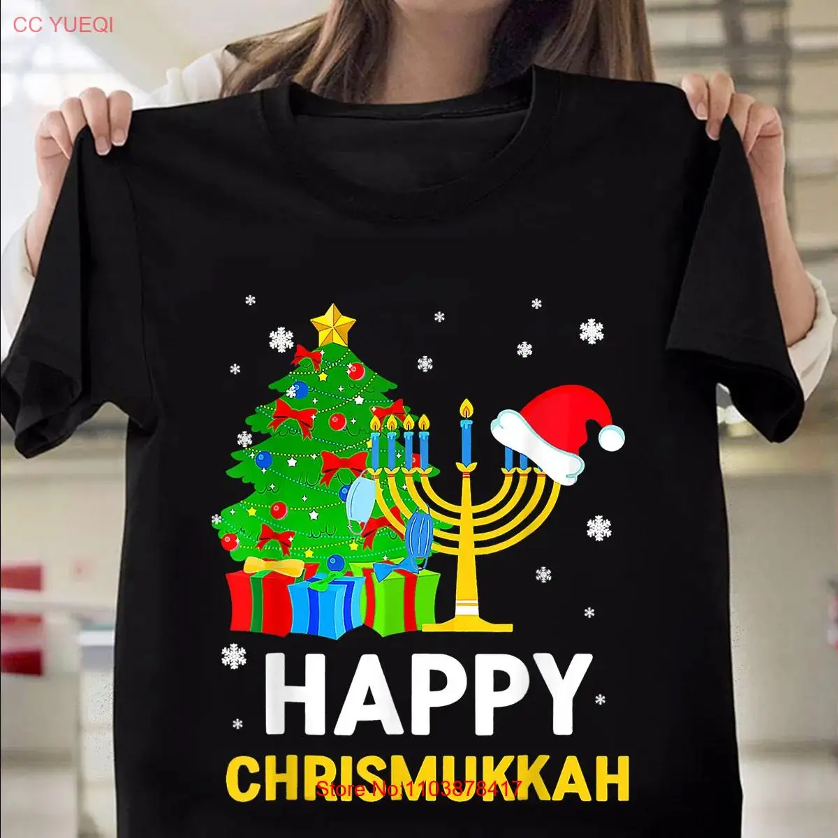 Happy Chrismukkah Funny Hanukkah And Christmas 2022 Christmas Pajama T-Shirt