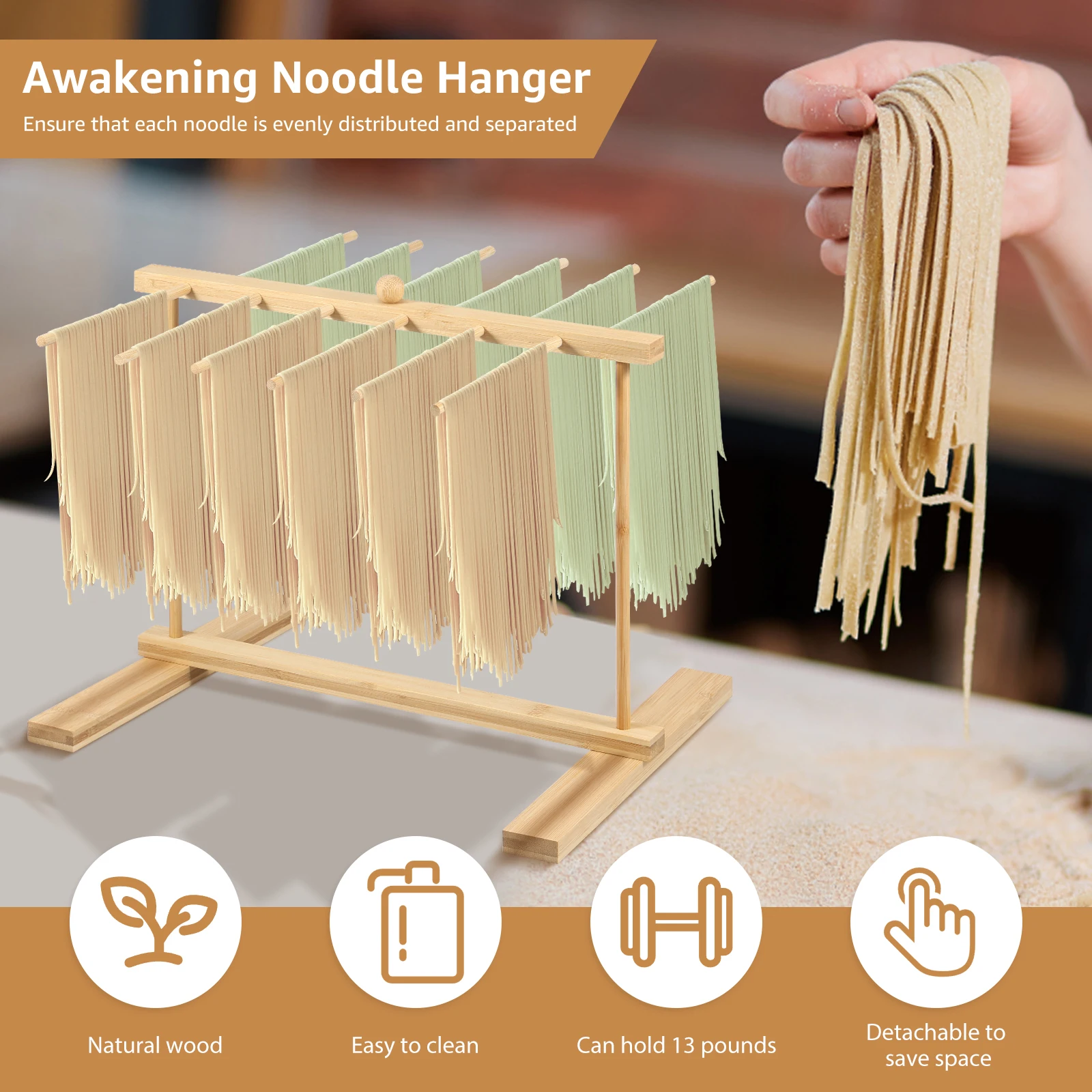 Pasta Drying Rack Detachable Handmade Noodles Dryer Stand Pasta Hang Rack for Xmas Pasta Cook Tool Kitchen Acce Jewelry Storage