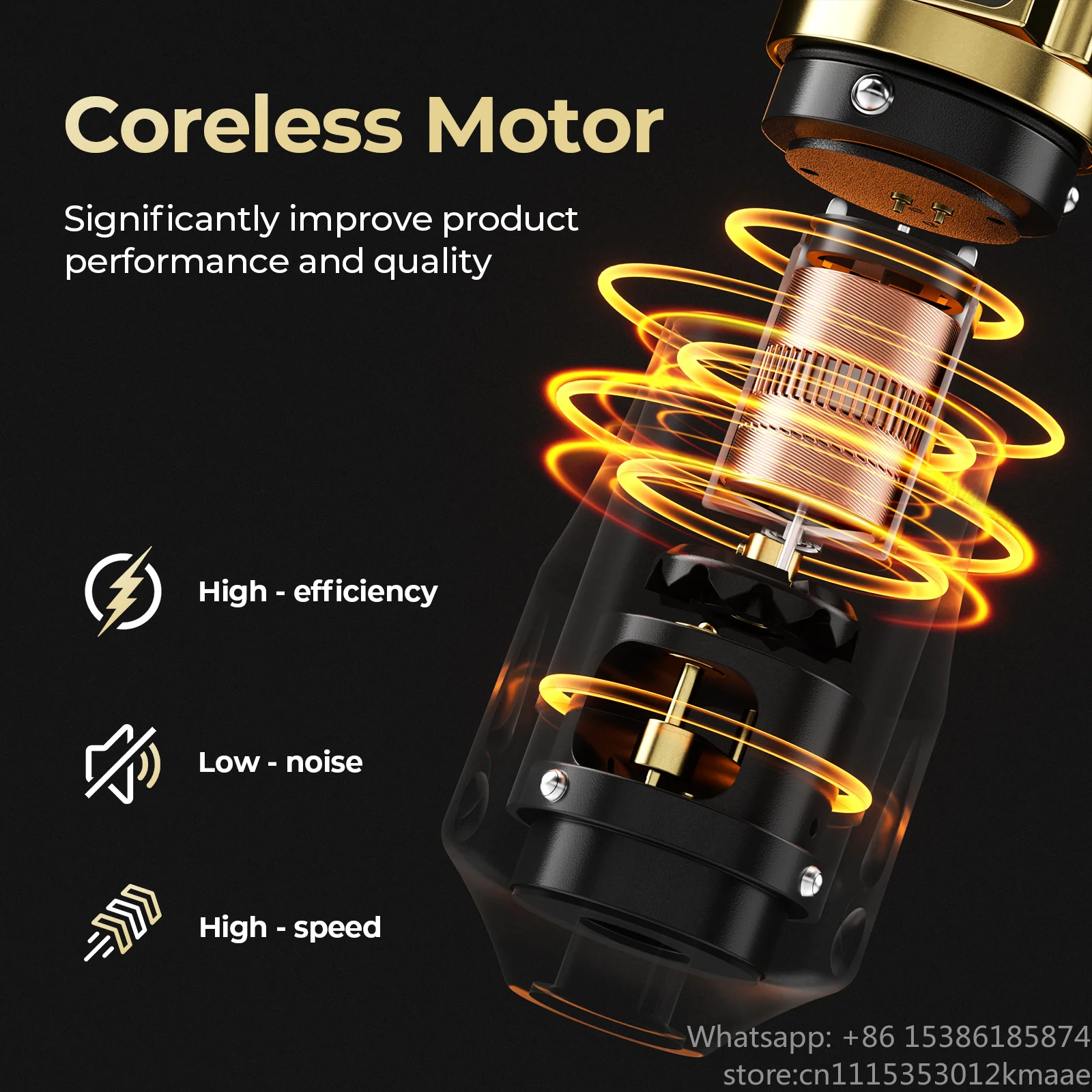 Vequyn Wireless Adjustable Stroke Tattoo Rotary Pen Integrated CNCM2E400 Model Coreless Motor Rechargeable Tattoo Color Display