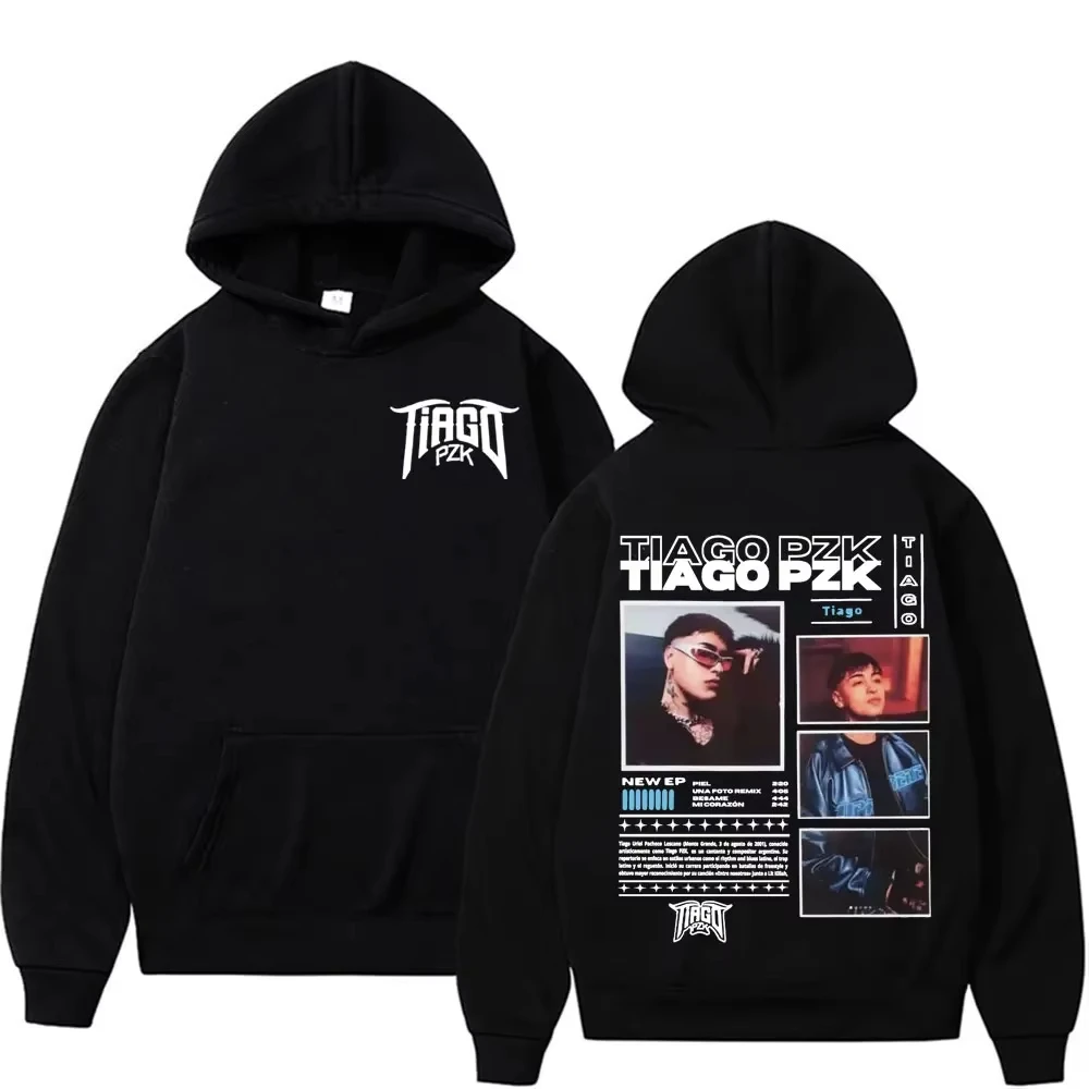 Sudadera con Capucha de Doble Cara con Estampado Gráfico del Rapero Tiago Pzk Gottia, Sudadera de Moda Hip Hop para Hombre y Mujer, Sudadera de Felpa Cómoda Estilo Harajuku