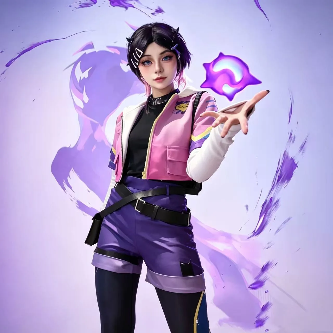 발로란트 클로브 코스프레 의상 여성 그라데이션 핑크 후디 재킷 퍼플 반바지 풀세트 게임 캐릭터 할로윈 파티 코스튬 title=발로란트 클로브 코스프레 의상 여성 그라데이션 핑크 후디 재킷 퍼플 반바지 풀세트 게임 캐릭터 할로윈 파티 코스튬