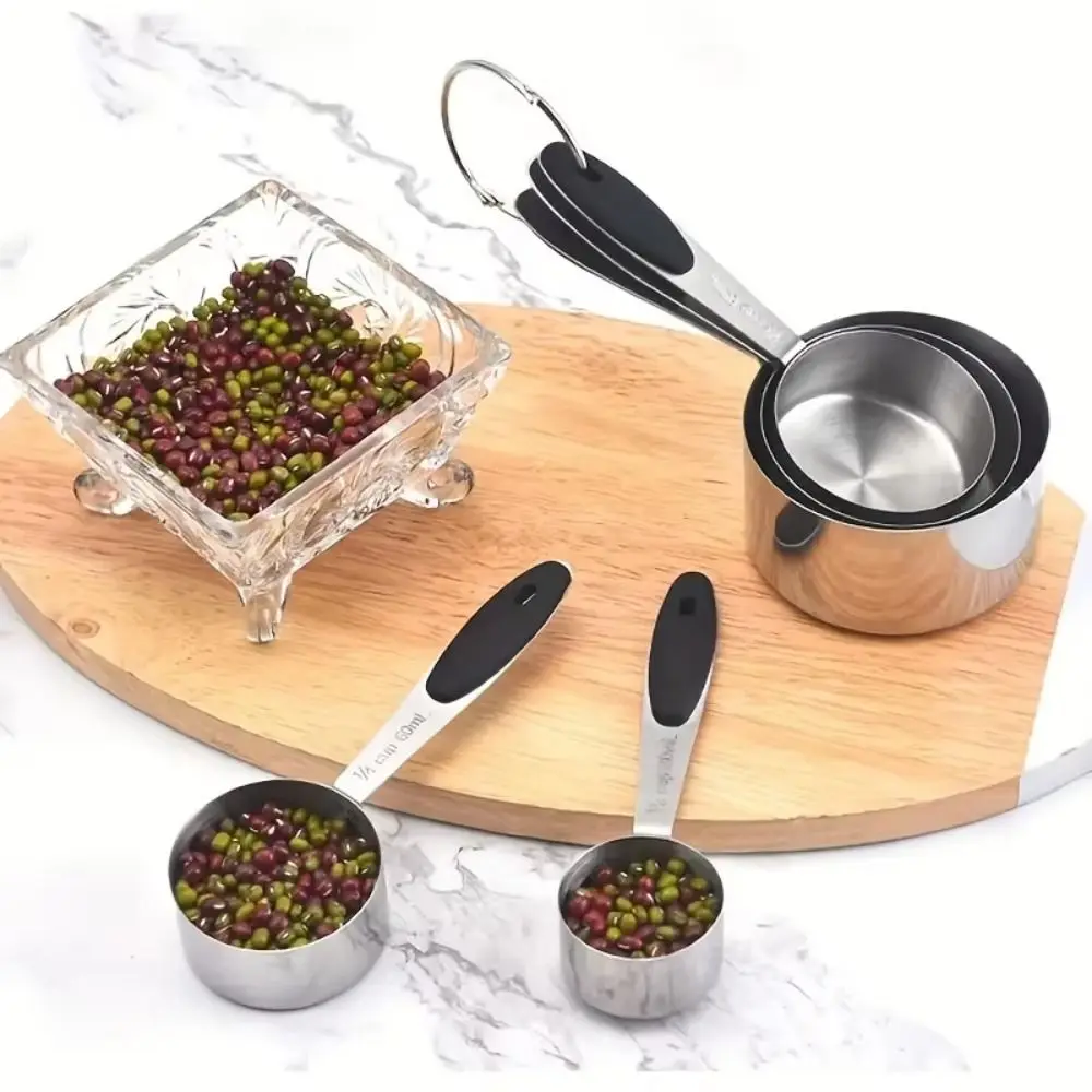 8/13Pcs Stainless Steel Measuring Spoons Set Long Handle Teaspoon Measuring Cups Set Stackable Spoon Scaled Kitchen Measure Tool