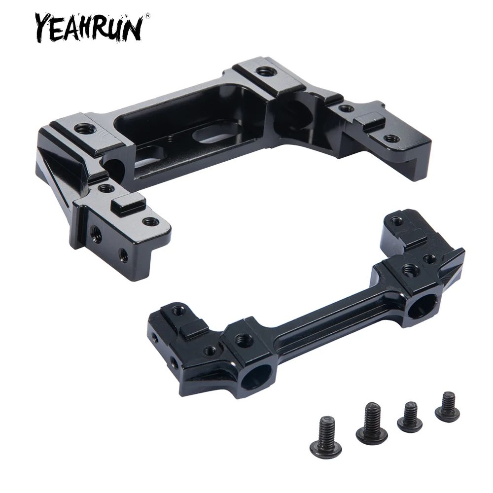 

YEAHRUN передняя/задняя направляющая, крепления для бампера, подставка, фиксированный кронштейн, крепление для 1/10 RC гусеничного автомобиля SCX10 II 90046, обновленные детали