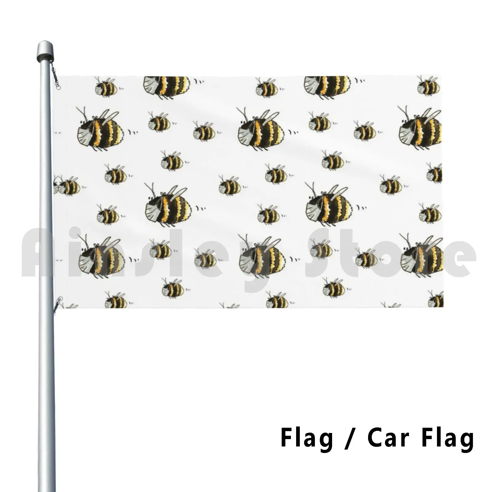 The Masked Bumblebee X8 Outdoor Decor Flag Car Flag Bumblebee Insect Hygiene Bee