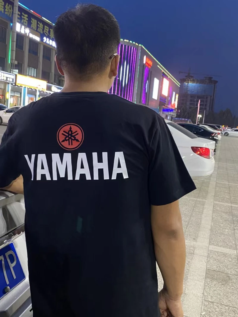 Camiseta de manga corta locomotora Yamaha de verano para hombre y mujer, camiseta con cuello redondo, camisa de fondo, ropa de ciclismo, camiseta de media manga