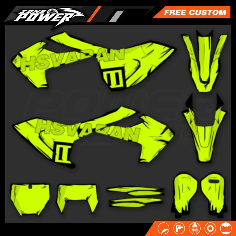 Powerzone Motorcycle Graphics Decals Sticker Kit for Husqvarna TE FE 150 200 250 300 350 400 450 2019 2018 2017 TC FC 16-18 120 view 3