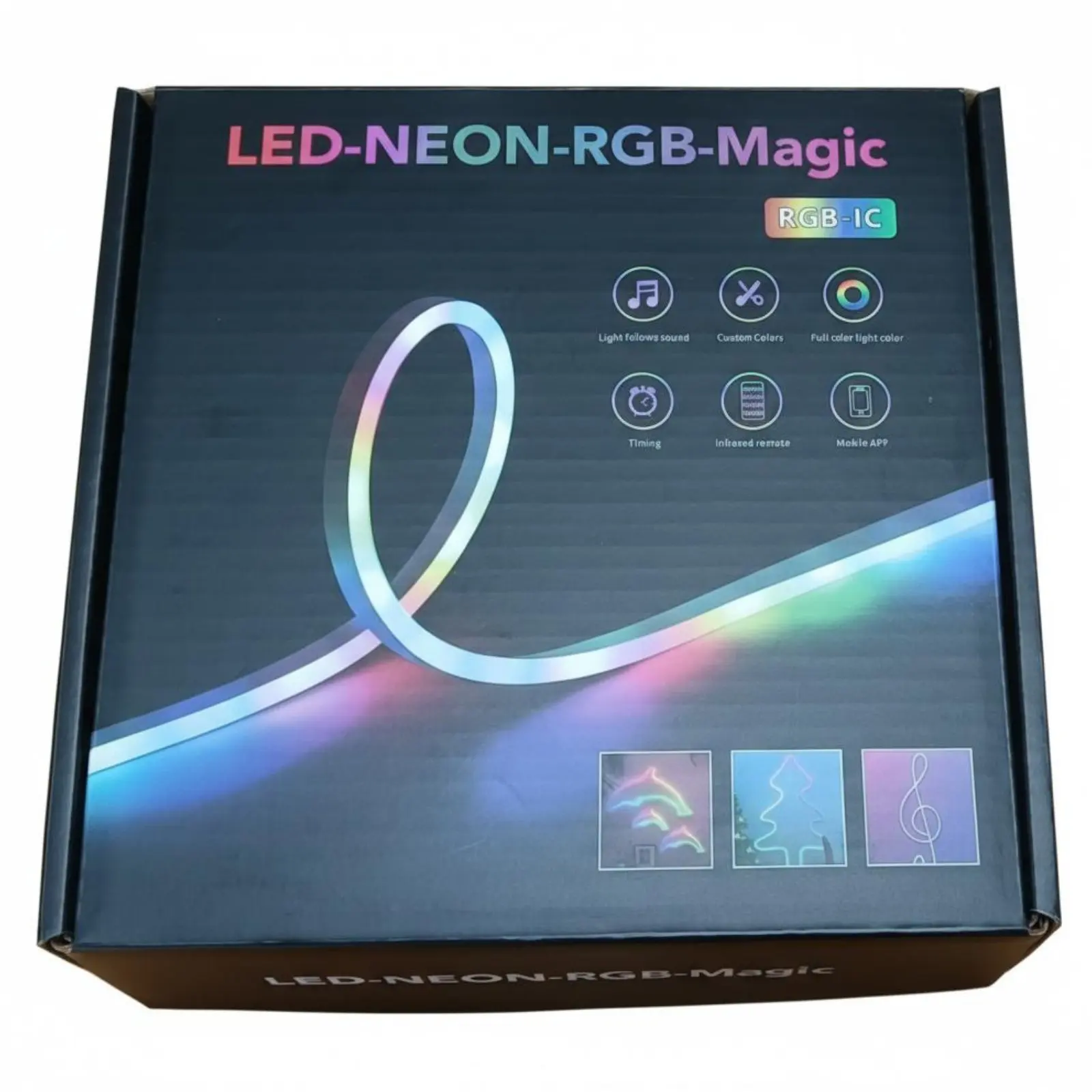 5メートルスマート発光ライトストリップ、音楽同期、usb給電式ライトストリップ、安全に触れることができ、タイマー機能付き