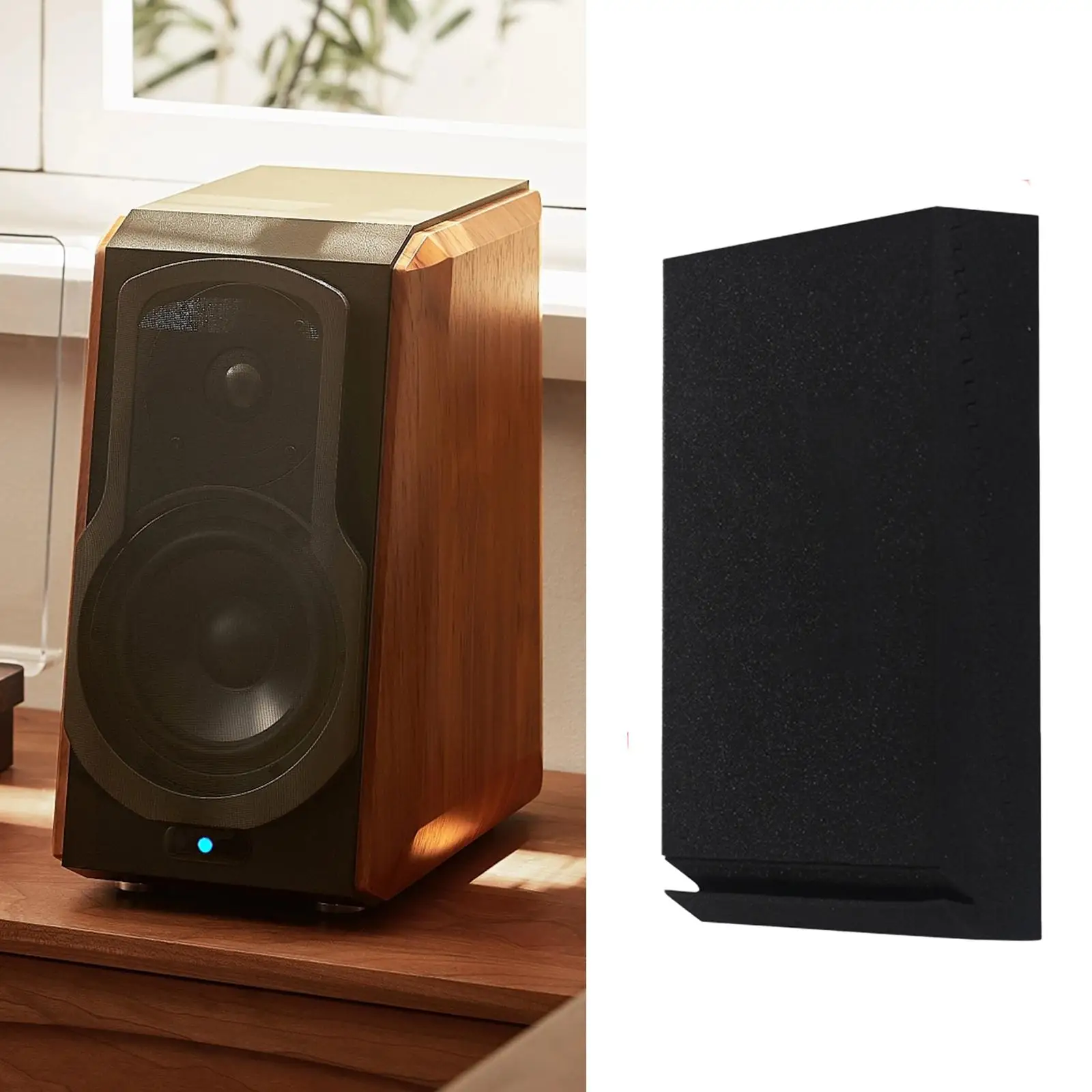 Speaker Base Dampening Acoustic Foam Pad Vibration Reduction Enhanced Insulation for Studio Monitor Recording Desk
