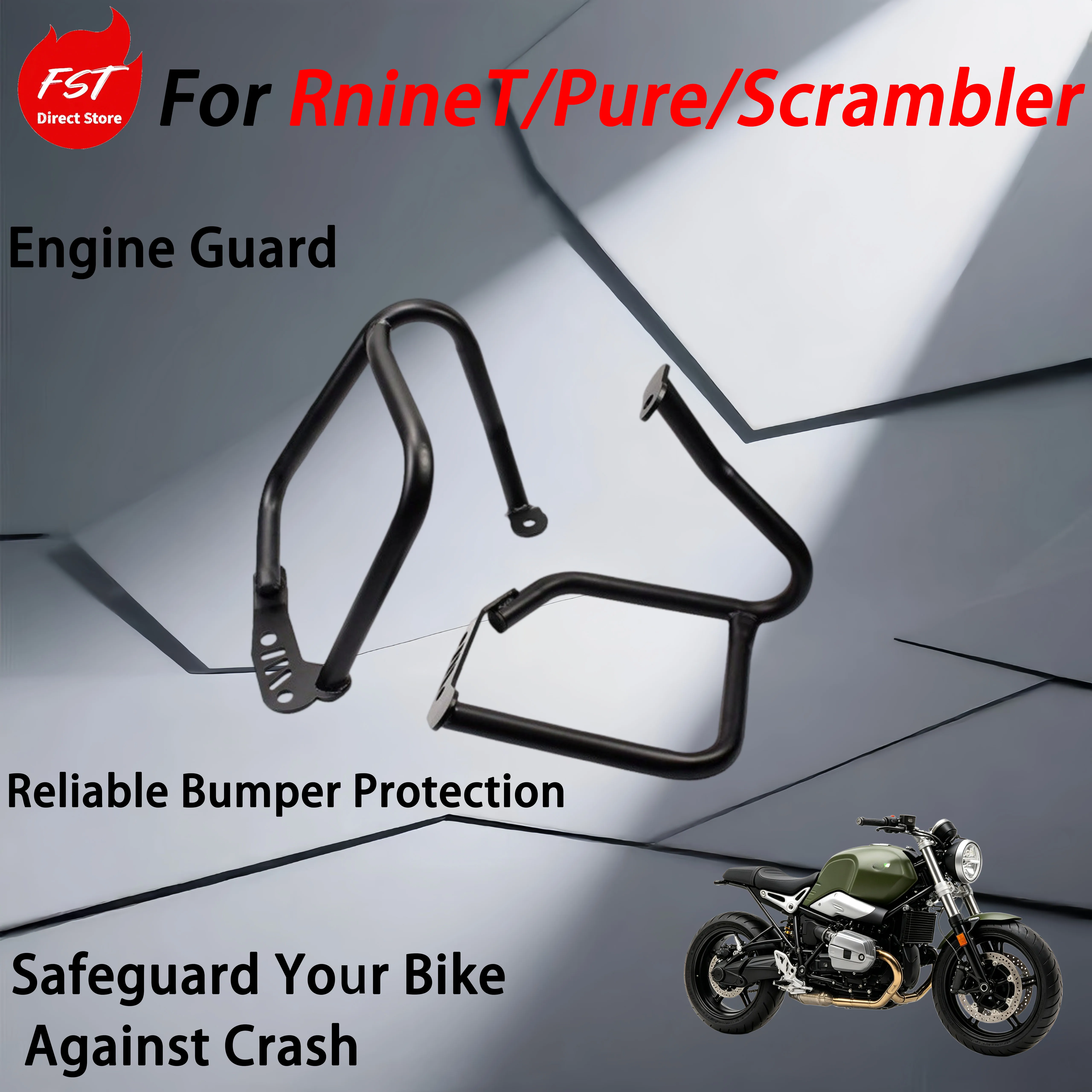 For RnineT/Pure/Scrambler, modification accessories for engine bumper, anti-drop guard, anti-collision protection bar
