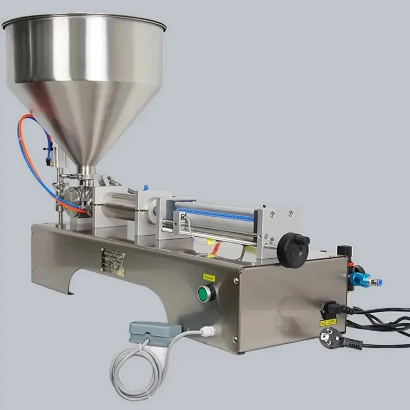 

PBOBP Semi Automatic Bottle Liquid Filling Machine Pneumatic Piston Filler For Water Oil Juice Wine Honey Shampoo