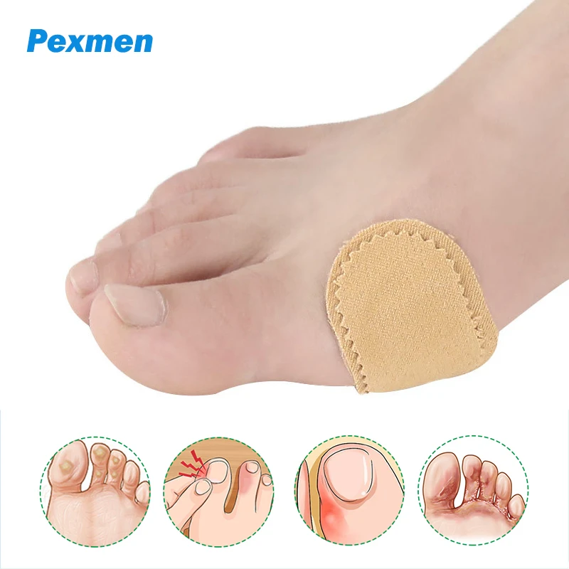 Pexmen 6Pcs/Sheet Bunion Cushion Pads Strong Adhesive Foot Protectors for Callous Corn Blister of Toes or Heel Feet Care Tool