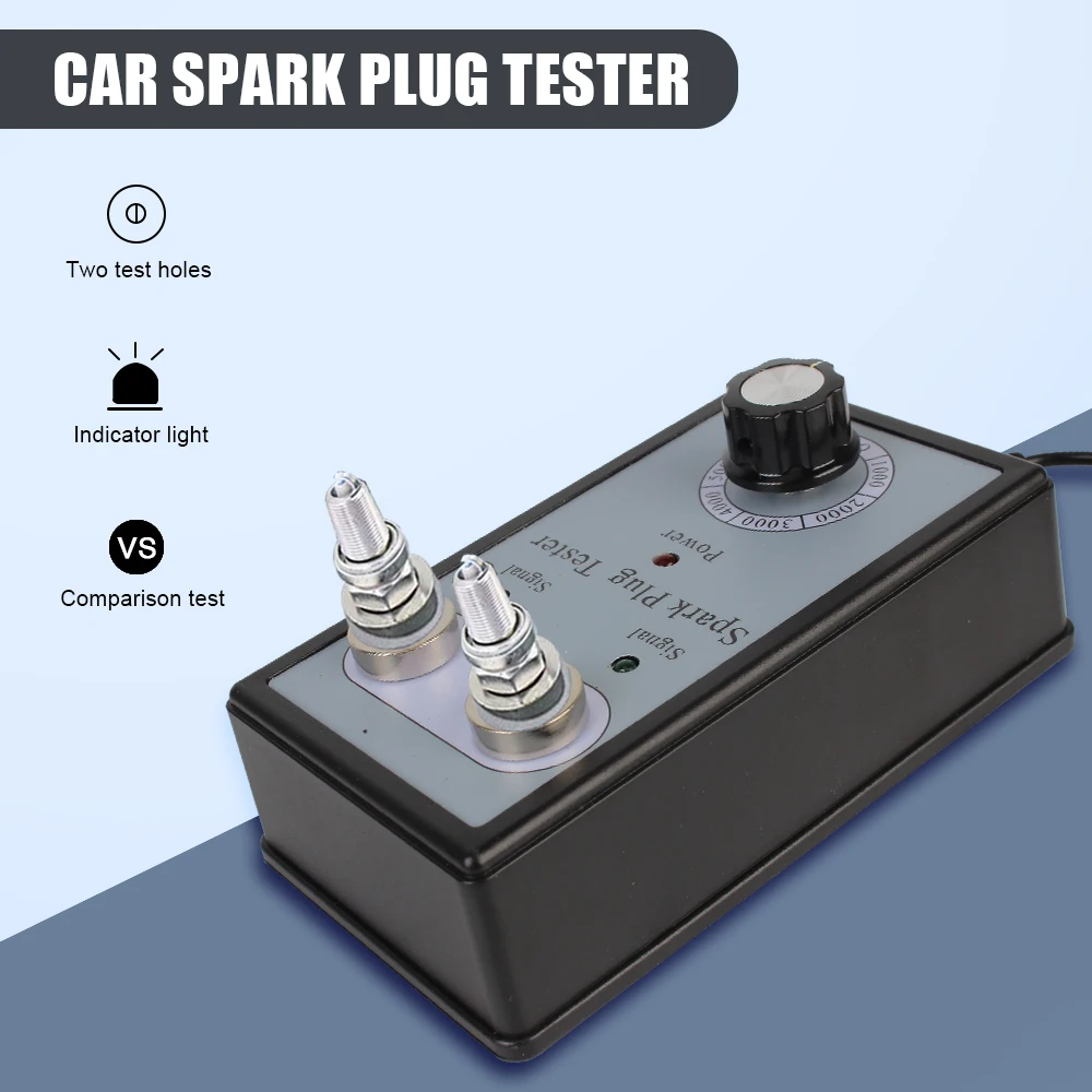 1A 12V Car Tester Spark Plug Ignition Analyzer Starter Test LED Indicator Coil Detector Diagnostic Tools Automotive Accessories