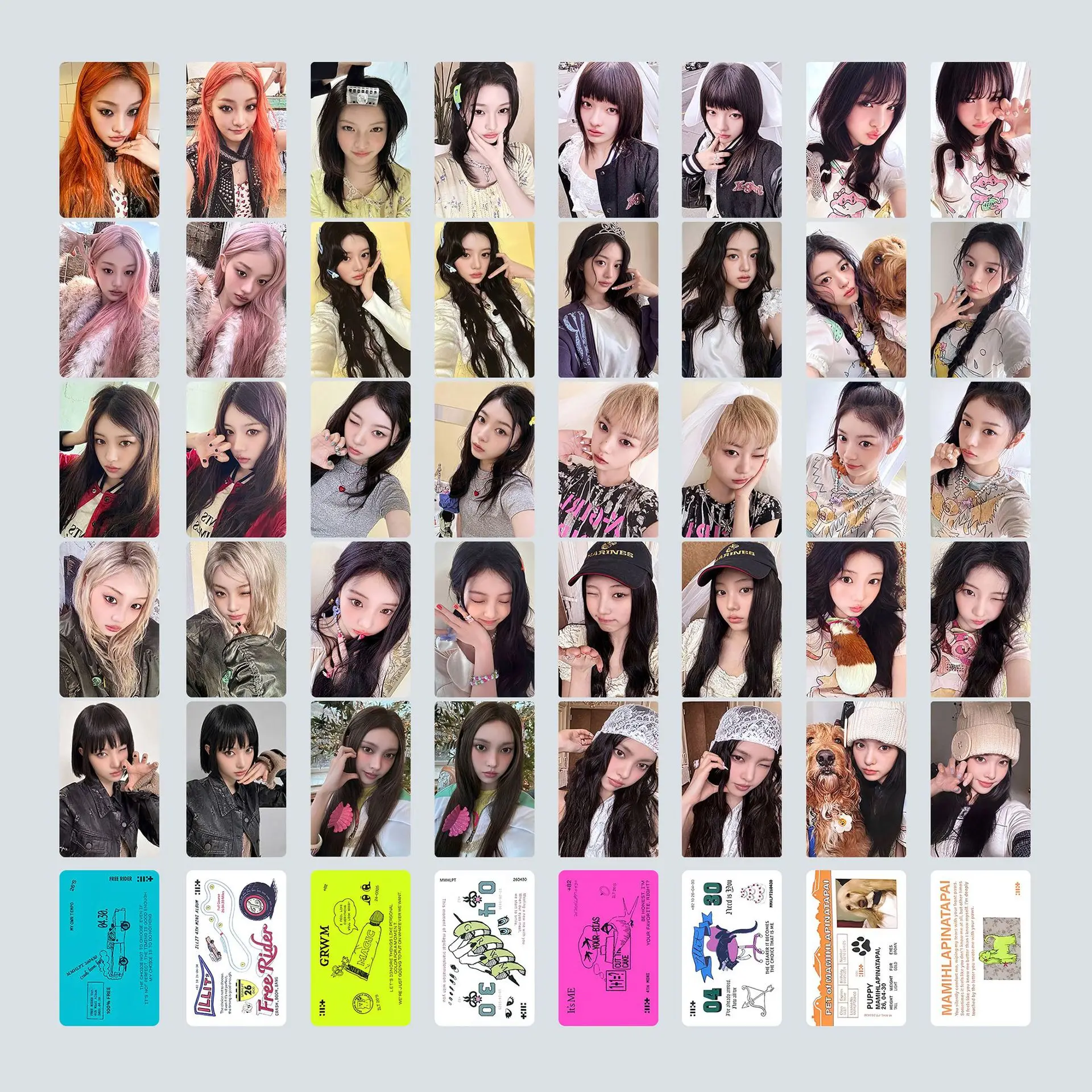 KPOP NEW mini 4th EP album,It's Me,MAMIHLAPINATAPAI Wonhee Minju Yunah Moka,ILLIT photocard set,collective cards, LOMO,fans gift - view 6