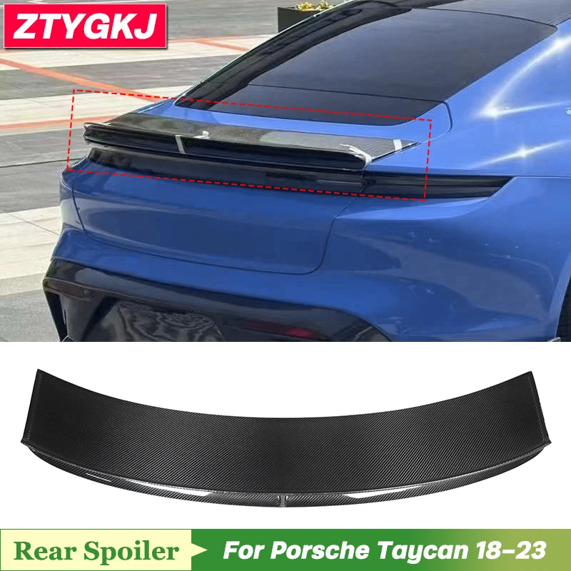 M Style High Quality Carbon Fiber Material Trunk Wing Rear Spoiler For Porsche Taycan Tuning 2018-2023