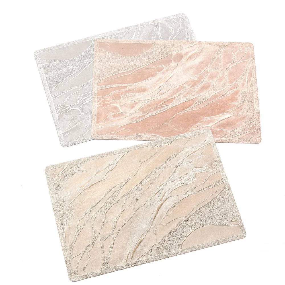 Luxury Waterproof Oil Resistant PVC Table Mat Contemporary Minimalist Rectangle Anti-slip Waterproof Closet Placemats Table Pads