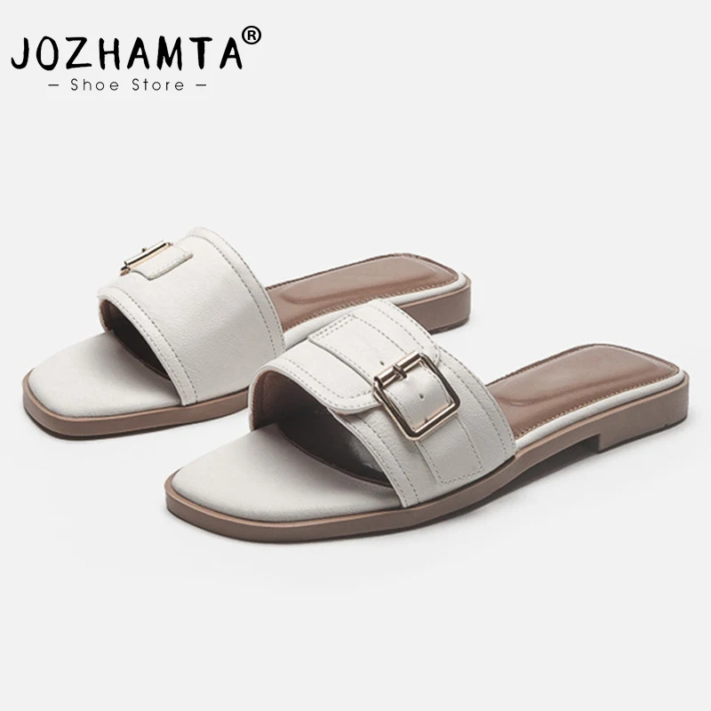 JOZHAMTA Size 34-41 2023 Womens Slippers Flats Sandals Woman Casual Flat Shoes Ladies Comfort Home Shoes Slides