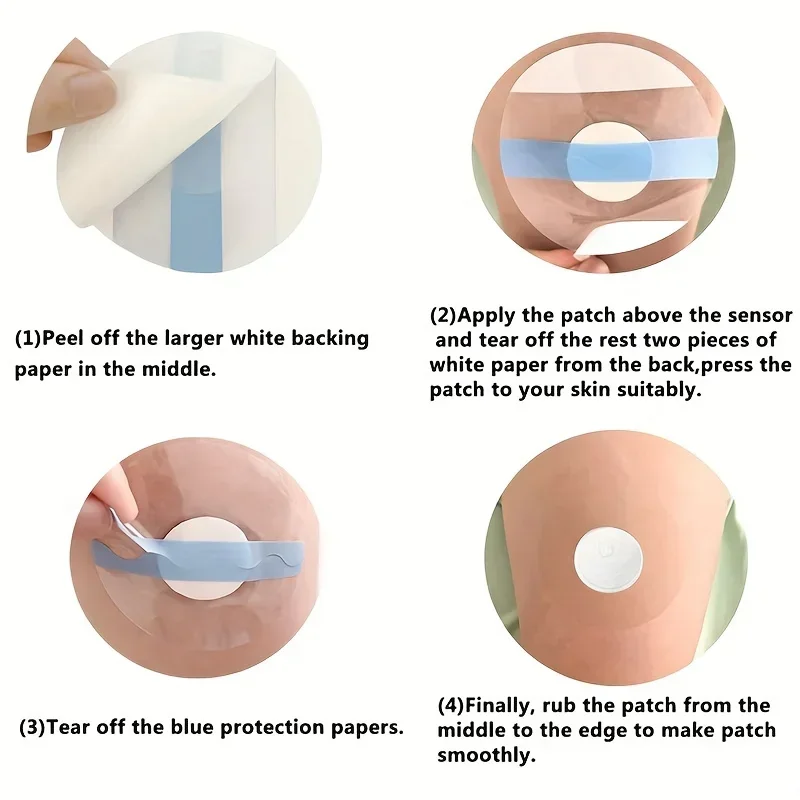 20/50 paquetes de pegatinas con sensor Freestyle & Libre 3: impermeables, parches adhesivos de uso en 14 días, hipoalergénicos, sin látex