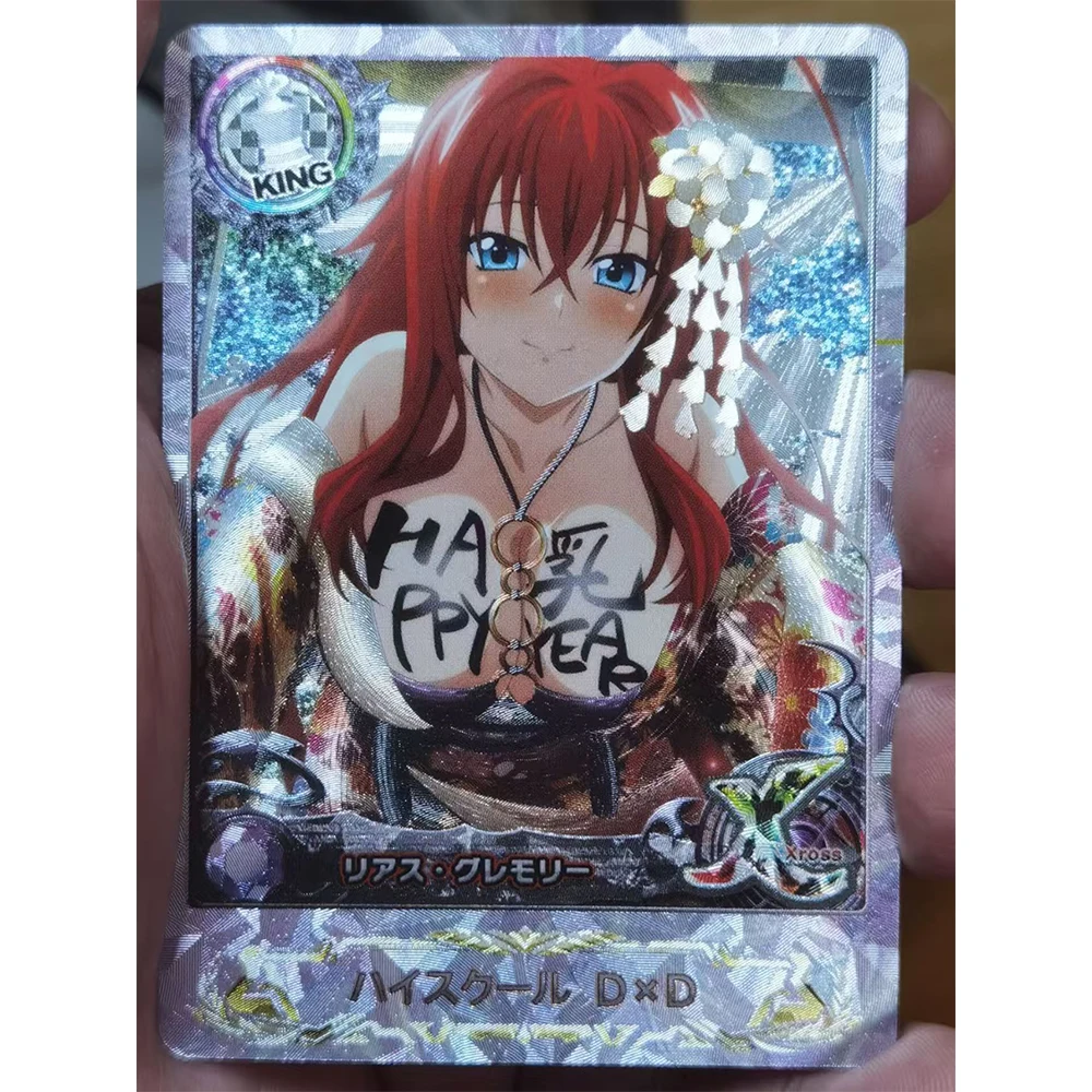 High School D D Textured Glitter การ์ดสะสม Rias Gremory Asia Argento Himejima Akeno Rainbow แฟลช Anime Boy วันหยุดของขวัญ