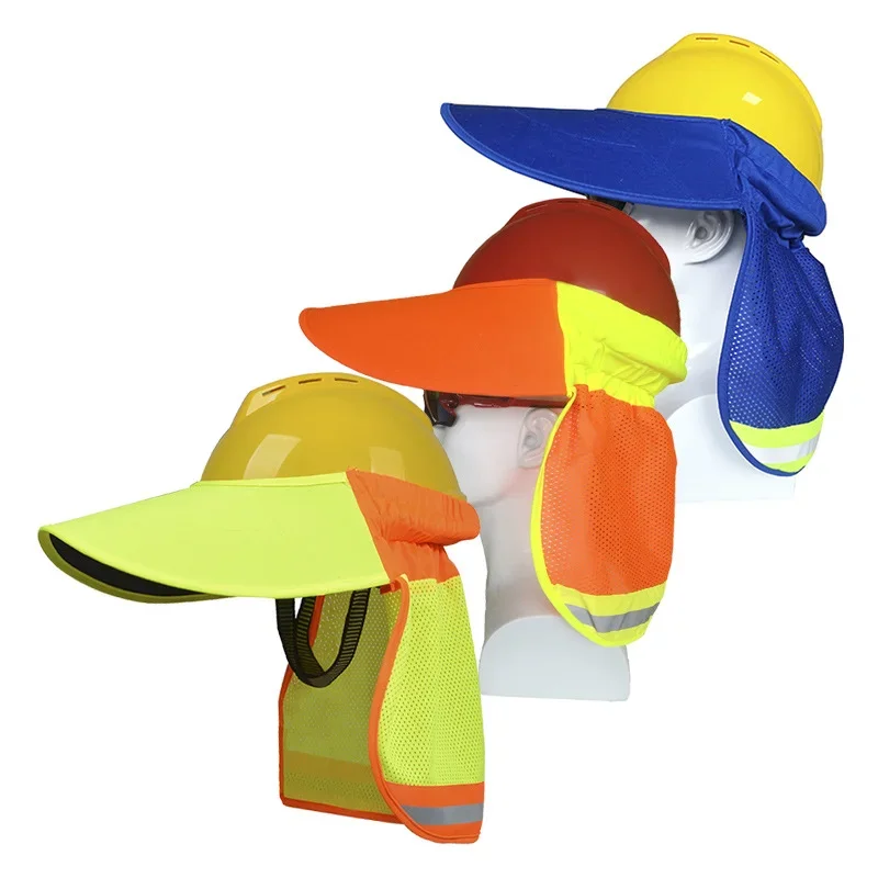 New Summer high temperature sunscreen farm cap sunshade with high visibility fluorescent reflective awning cool and breathable